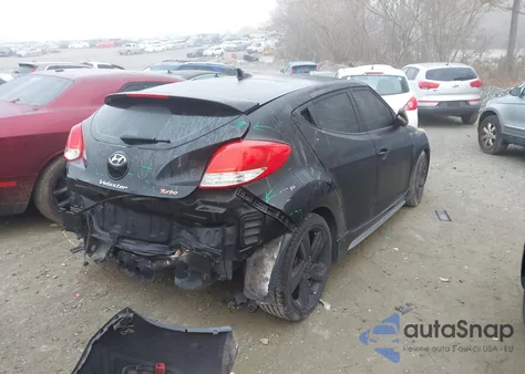 2015 Hyundai Veloster Turbo z USA, uszkodzony, nr VIN KMHTC6AE6FU232875